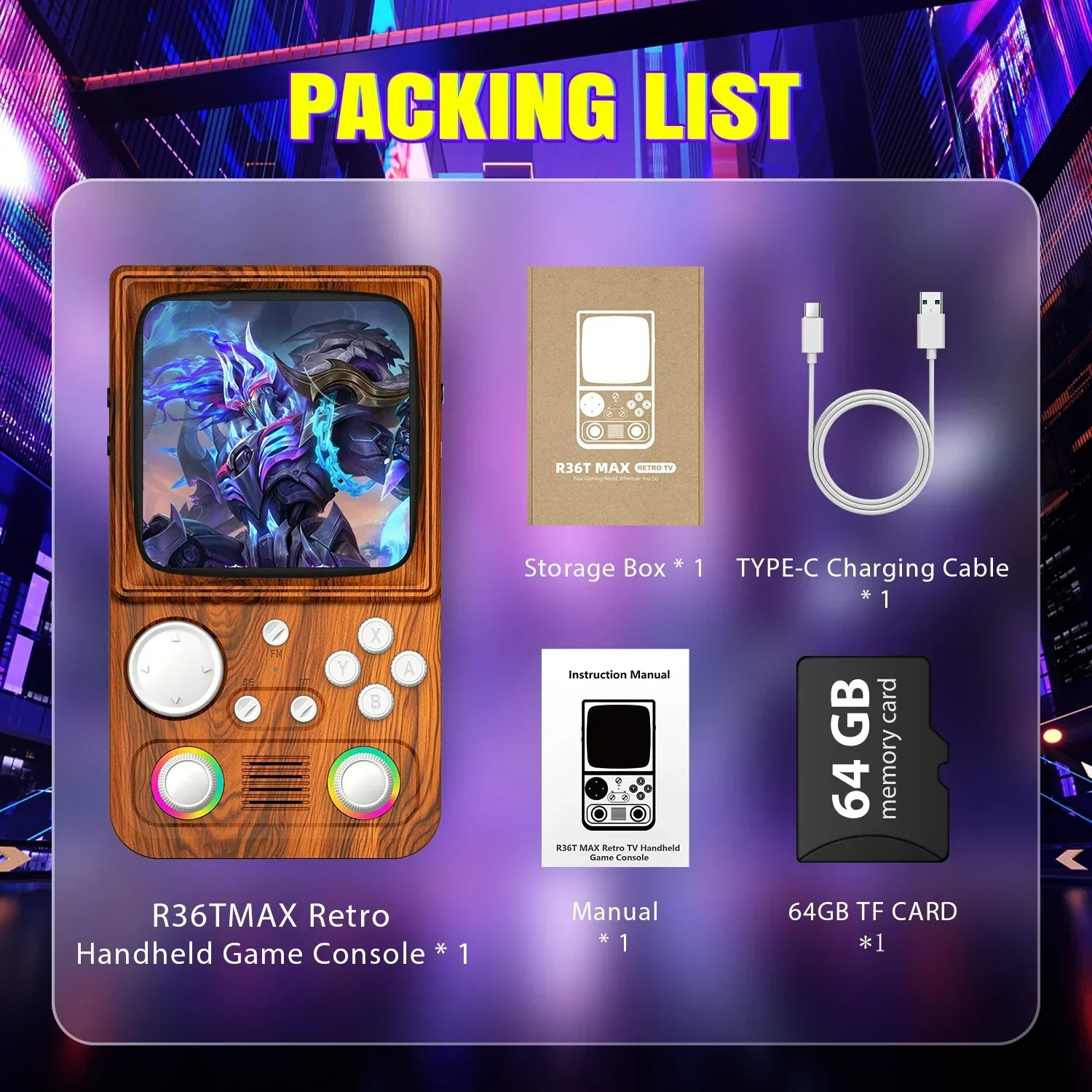 R36T MAX Retro Handheld Video Game Console - Image 7
